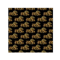 Dragon Motif Print Pattern Small Satin Scarf (square) by dflcprintsclothing