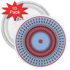 Pattern Design Circular Shape 3  Buttons (10 Pack)  by Pakrebo