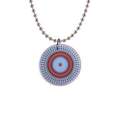 Pattern Design Circular Shape 1  Button Necklace