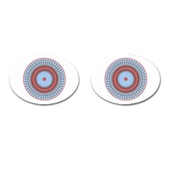 Pattern Design Circular Shape Cufflinks (oval) by Pakrebo