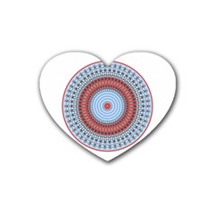 Pattern Design Circular Shape Heart Coaster (4 Pack)  by Pakrebo