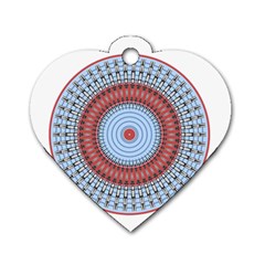 Pattern Design Circular Shape Dog Tag Heart (one Side) by Pakrebo