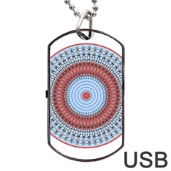 Pattern Design Circular Shape Dog Tag Usb Flash (one Side) by Pakrebo