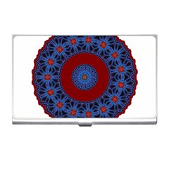 Mandala Pattern Round Ethnic Business Card Holder by Pakrebo