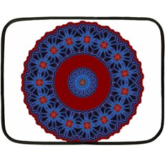 Mandala Pattern Round Ethnic Double Sided Fleece Blanket (mini)  by Pakrebo