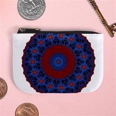 Mandala Pattern Round Ethnic Mini Coin Purse by Pakrebo