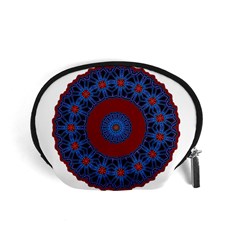 Mandala Pattern Round Ethnic Accessory Pouch (small) by Pakrebo