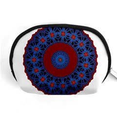 Mandala Pattern Round Ethnic Accessory Pouch (medium) by Pakrebo