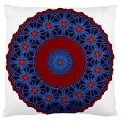 Mandala Pattern Round Ethnic Standard Flano Cushion Case (one Side) by Pakrebo