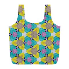 Cotton Candy Craze Full Print Recycle Bag (l)