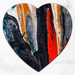 Art Modern Painting Background Jigsaw Puzzle (Heart)