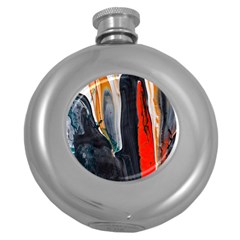 Art Modern Painting Background Round Hip Flask (5 oz)