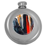 Art Modern Painting Background Round Hip Flask (5 oz) Front