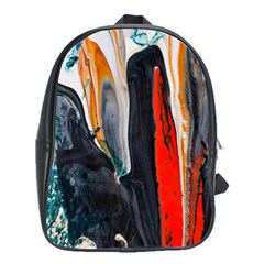 Art Modern Painting Background School Bag (Large)