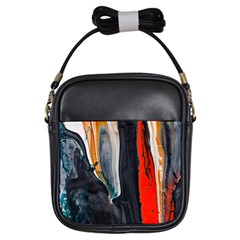 Art Modern Painting Background Girls Sling Bag