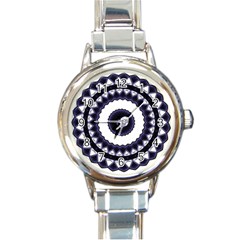 Design Mandala Pattern Circular Round Italian Charm Watch by Pakrebo