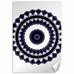 Design Mandala Pattern Circular Canvas 12  X 18  by Pakrebo