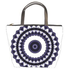 Design Mandala Pattern Circular Bucket Bag by Pakrebo