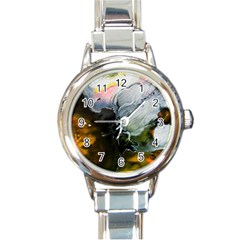 Art Abstract Painting Round Italian Charm Watch by Pakrebo