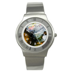 Art Abstract Painting Stainless Steel Watch by Pakrebo