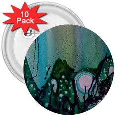 Abstract Art Modern Surreal 3  Buttons (10 pack) 