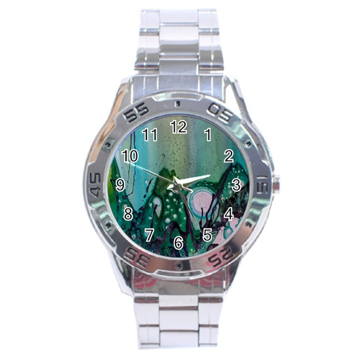 Abstract Art Modern Surreal Stainless Steel Analogue Watch