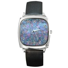 Design Computer Art Abstract Square Metal Watch by Pakrebo