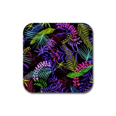 Leaves Nature Design Plant Rubber Coaster (square)  by Pakrebo