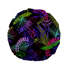 Leaves Nature Design Plant Standard 15  Premium Flano Round Cushions by Pakrebo