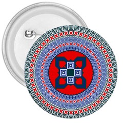 Design Circular Aztec Symbol 3  Buttons by Pakrebo