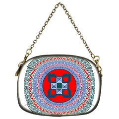 Design Circular Aztec Symbol Chain Purse (one Side)