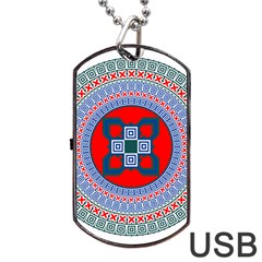 Design Circular Aztec Symbol Dog Tag Usb Flash (one Side) by Pakrebo