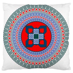 Design Circular Aztec Symbol Large Cushion Case (one Side) by Pakrebo