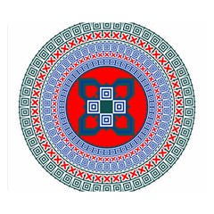 Design Circular Aztec Symbol Double Sided Flano Blanket (small)  by Pakrebo