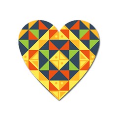 Background Geometric Color Heart Magnet by Pakrebo