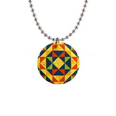 Background Geometric Color 1  Button Necklace