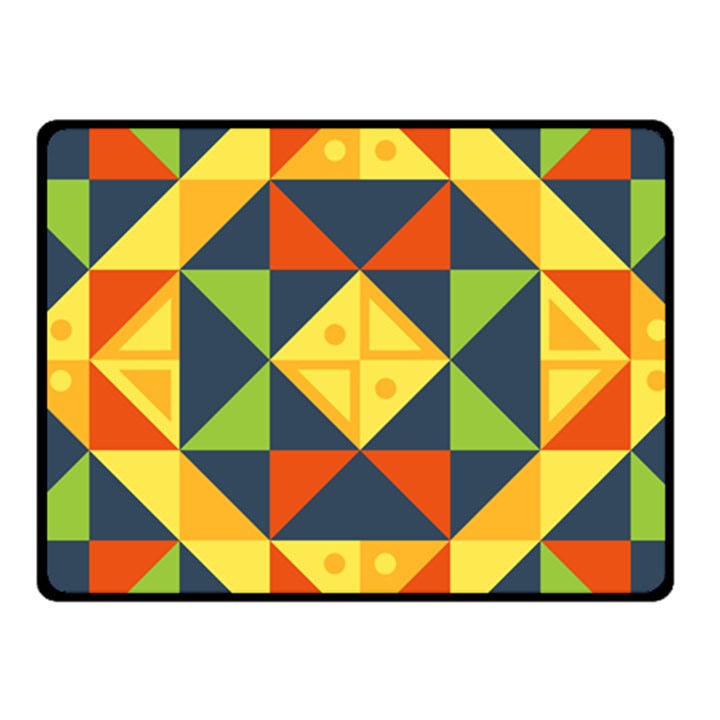 Background Geometric Color Fleece Blanket (Small)