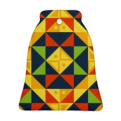 Background Geometric Color Bell Ornament (two Sides) by Pakrebo