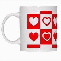 Background Card Checker Chequered White Mugs by Pakrebo