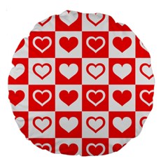 Background Card Checker Chequered Large 18  Premium Round Cushions by Pakrebo