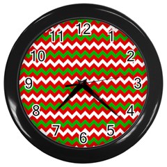 Christmas Paper Scrapbooking Pattern Wall Clock (black) by Pakrebo