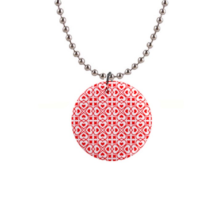 Background Card Checker Chequered 1  Button Necklace