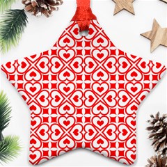 Background Card Checker Chequered Star Ornament (two Sides) by Pakrebo