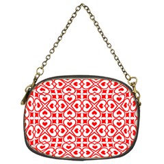 Background Card Checker Chequered Chain Purse (one Side)