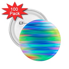 Wave Rainbow Bright Texture 2 25  Buttons (100 Pack)  by Pakrebo