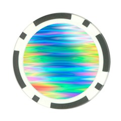 Wave Rainbow Bright Texture Poker Chip Card Guard (10 Pack) by Pakrebo