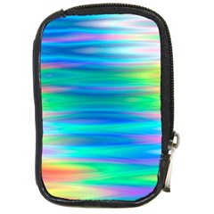 Wave Rainbow Bright Texture Compact Camera Leather Case by Pakrebo