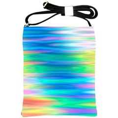 Wave Rainbow Bright Texture Shoulder Sling Bag by Pakrebo