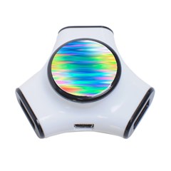 Wave Rainbow Bright Texture 3-port Usb Hub by Pakrebo