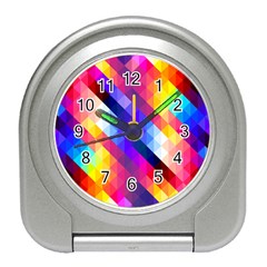 Abstract Background Colorful Pattern Travel Alarm Clock